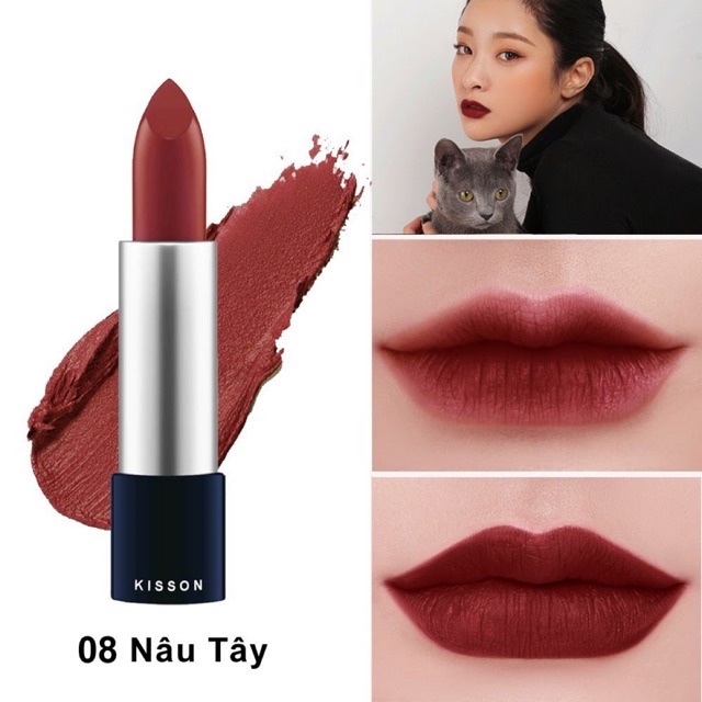 [Chính hãng] Son lì thiên nhiên dạng thỏi KISSON matte lipstick