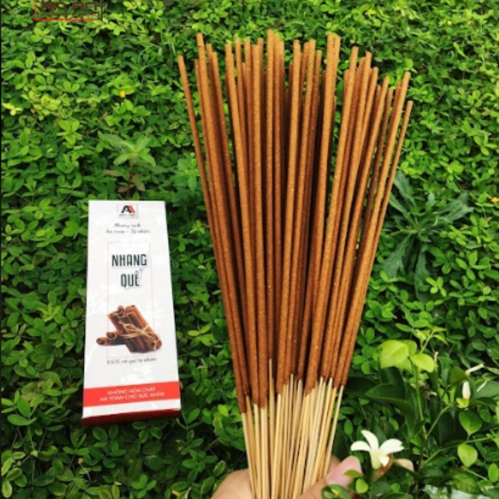 Nhang Sạch Thảo Mộc An An Quế thơm Gói Lớn - 100% KHÔNG HÓA CHẤT, CUỘN TÀN, nồng, cay mắt, ít khói, an toàn sức khỏe