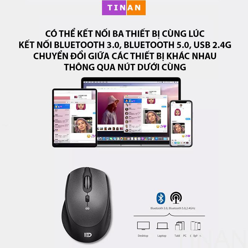 [Bluetooth+USB2.4G] Chuột Không Dây Kết Nối Đa Thiết Bị FD i360t, Dùng Cho Văn Phòng, Học Tập