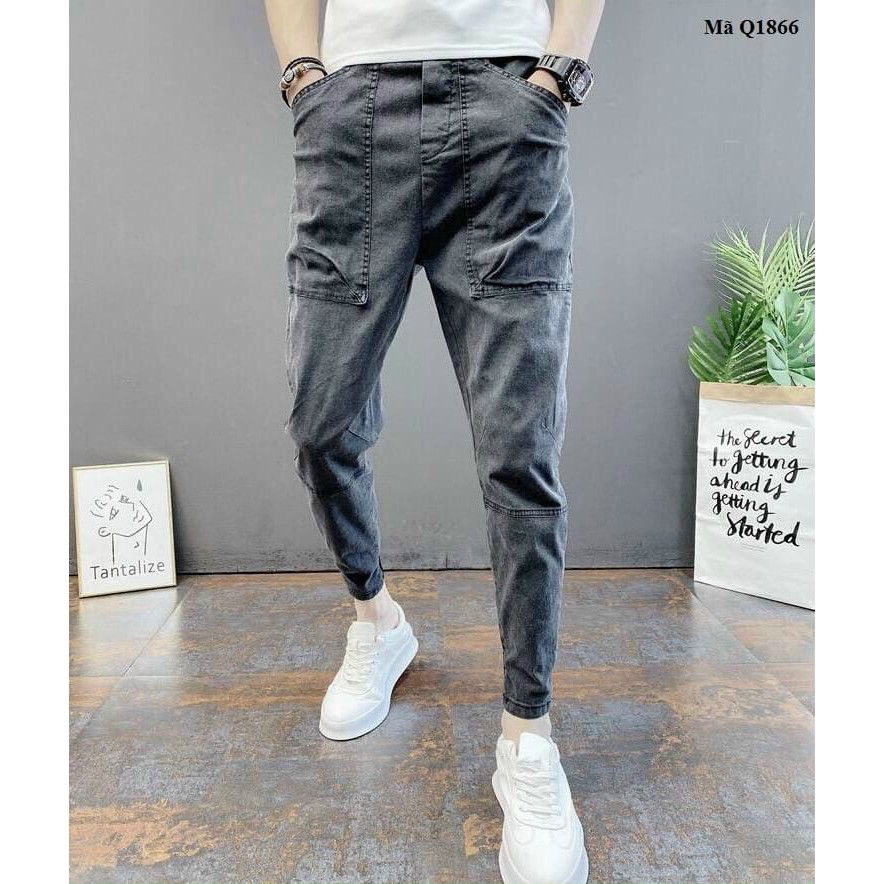 (Mẫu mới 2020) Quần jogger nam cao cấp chất liệu jean cá tính | WebRaoVat - webraovat.net.vn