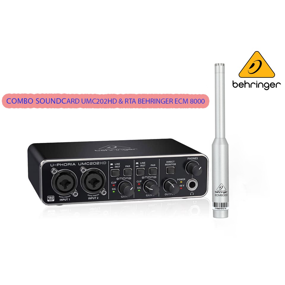 COMBO SOUNDCARD UMC202HD & MIC RTA BEHRINGER ECM8000 DÀNH CHO AE KỸ THUẬT