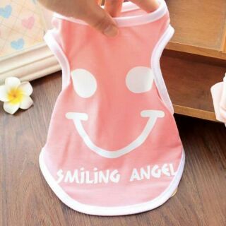 Áo 3 lỗ mặt cười cho chó mèo