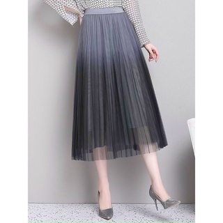 Chân váy ren loang xếp ly dáng dài hàng quảng châu cao cấp midi 3 màu