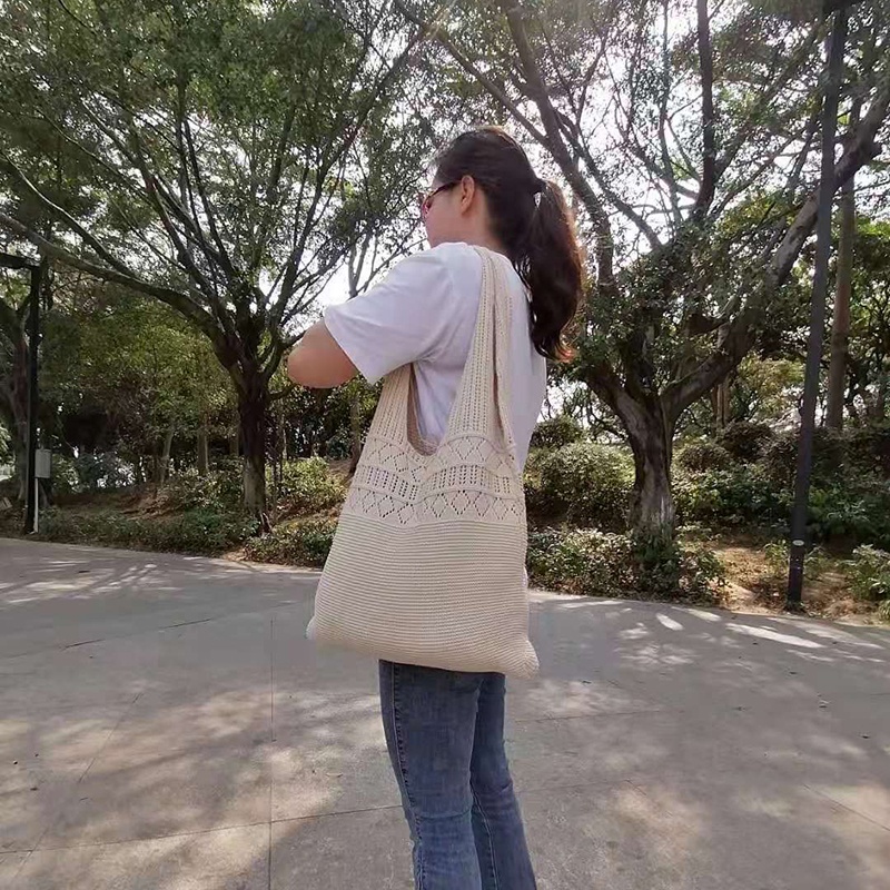 IELGY Túi Đeo Vai Dệt Phong Cách Nhật Bản Dành Cho Nữ