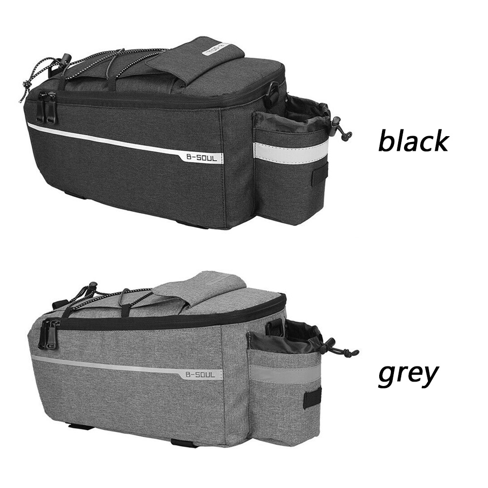 BEAUTY Outdoor Tail Saddle Bag Large Shoulder Bag Luggage Carrier Fashion Insulation Cooler Cycling Pannier Rack Bicycle Storage Bike Seat Rear Pouch black/grey