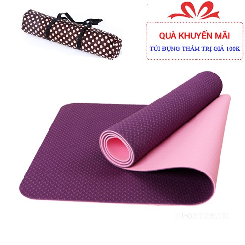 Thảm tập yoga cao cấp Đài Loan TPE 1 lớp 8mm