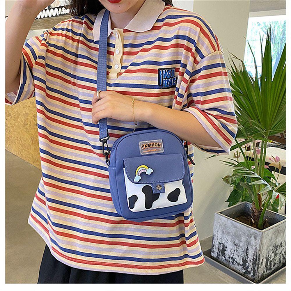 Túi Đeo Chéo Vải Bố Hình Cầu Vồng