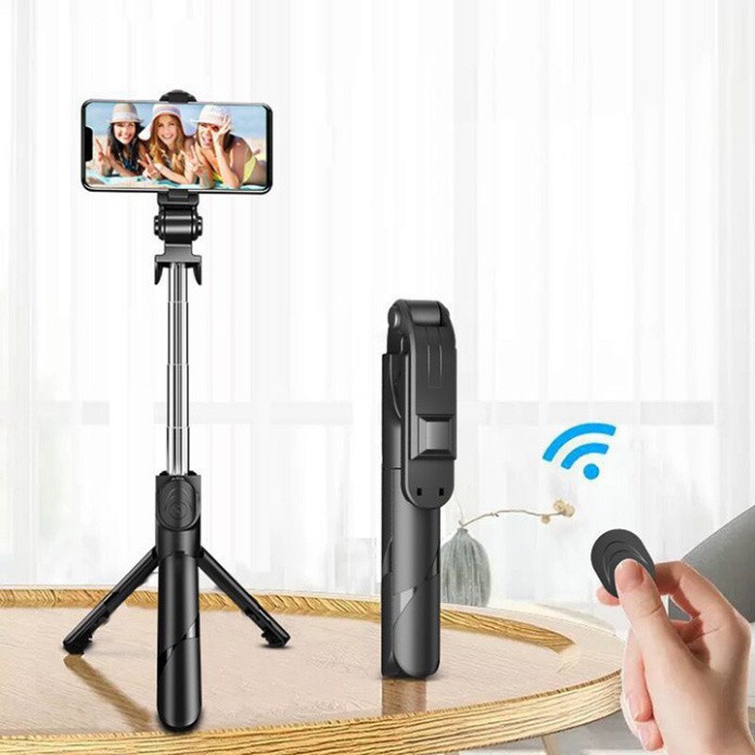 Gậy Chụp Ảnh Sefie Có Điều Bluetooth 3 Chân Đa Năng, Giá Đỡ Điện Thoại Livestream