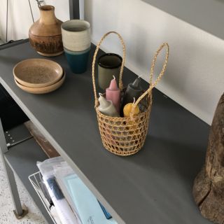 Giỏ cói đựng chai nước, treo hoa...