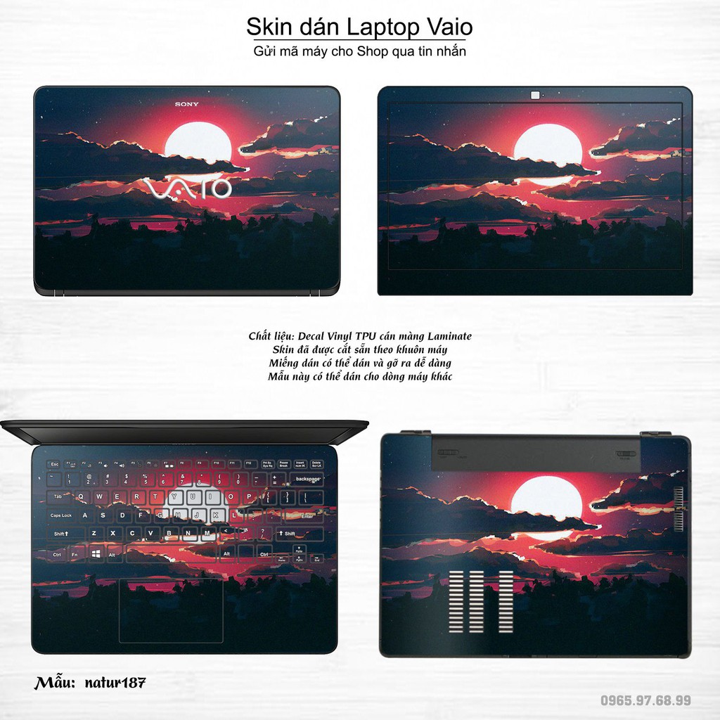 Skin dán Laptop Sony Vaio in hình thiên nhiên nhiều mẫu 7 (inbox mã máy cho Shop)