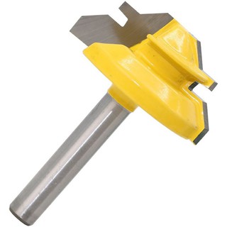 Mũi phay gỗ ghép gốc vuông hoa văn, phay ván dày từ 9.5 - 16.5mm, cốt 6.35mm