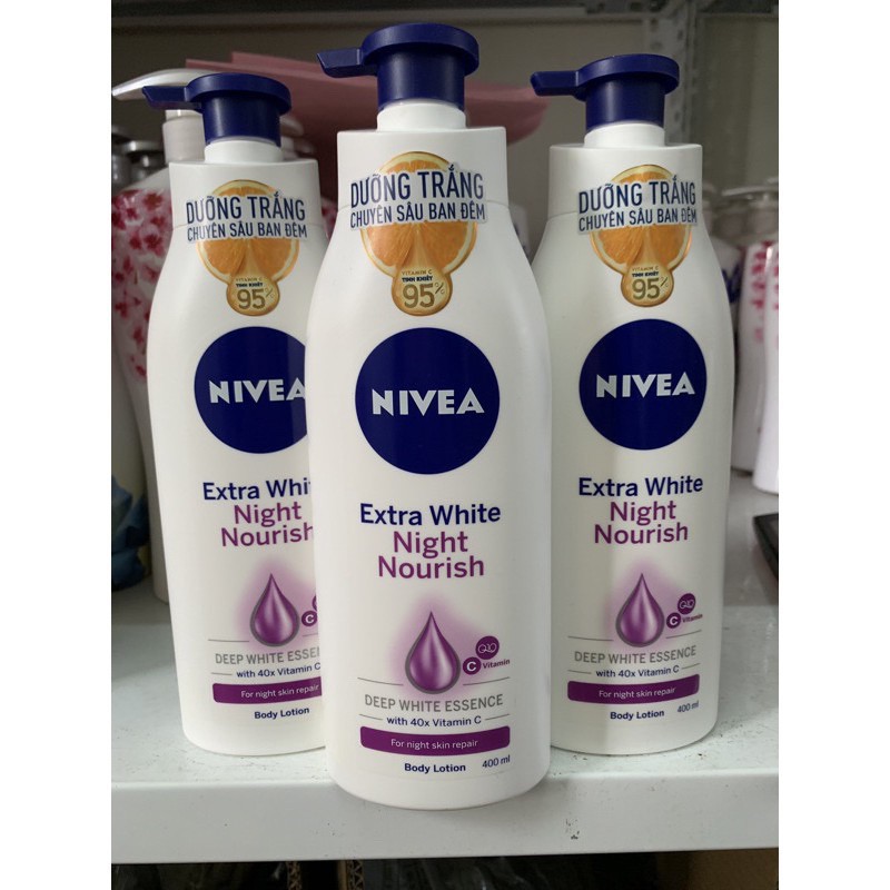 Sữa Dưỡng Thể Trắng Da Nivea Extra White Ban Đêm 400ml