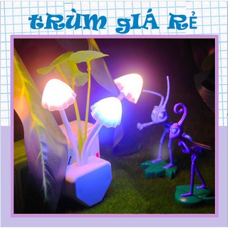 [ TRùm Giá Rẻ ] Đèn ngủ LED cảm biến ánh sáng tự động bật tắt Hình Cây Nấm ( Hoa Sen ) - Siêu Tiết Kiệm Điện - Siêu Bền