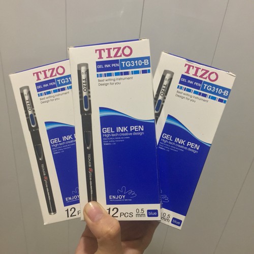 [SIÊU SALE] Bút Tizo Hộp 12 Cây Bút Gel Tizo Đầu Siêu Nhỏ 0.5mm Nét Nhỏ - Bút Viết Giá Rẻ