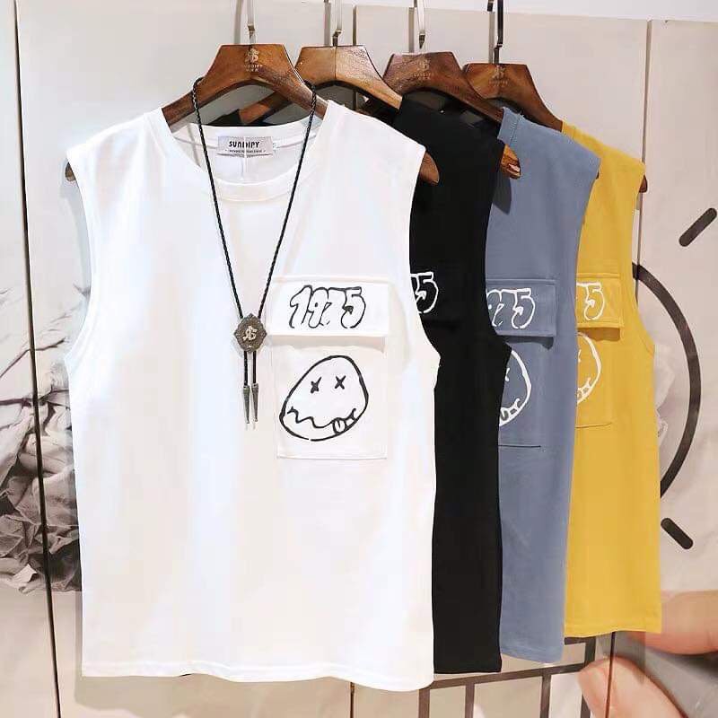 &lt; FREESHIP &gt; Áo thun hở nách vải thun cotton mềm mịn thấm hút mồ hôi form 75kg