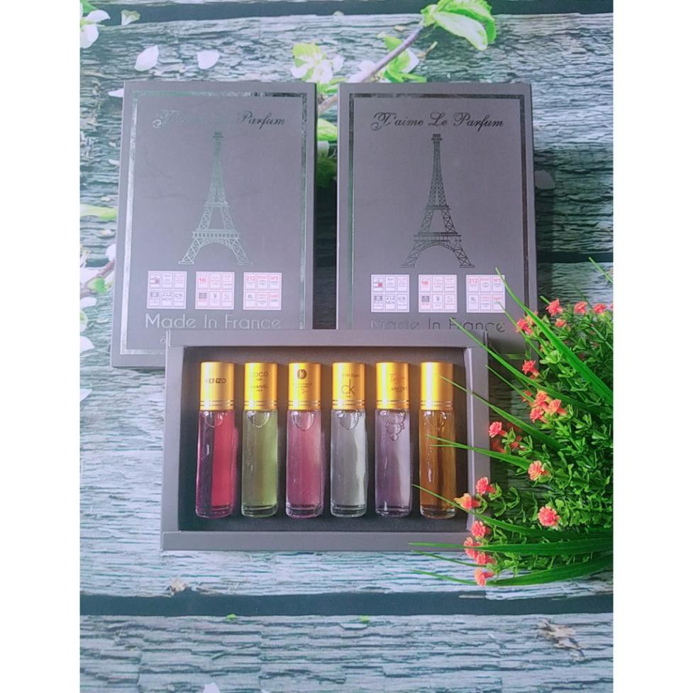 Nước Hoa Tinh Dầu  Nam Nữ Set 6 Chai Dạng Lăn Chai 20ml | Thế Giới Skin Care