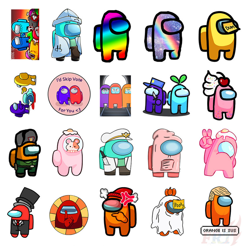 ❉ Among Us - Series 08 Innersloth Games Stickers ❉ 50Pcs/Set Waterproof DIY Fashion Decals Doodle Stickers