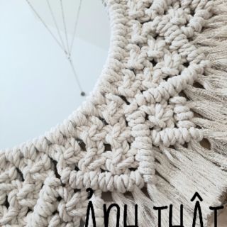 Gương trang trí Macrame 30cm - Hàng đẹp