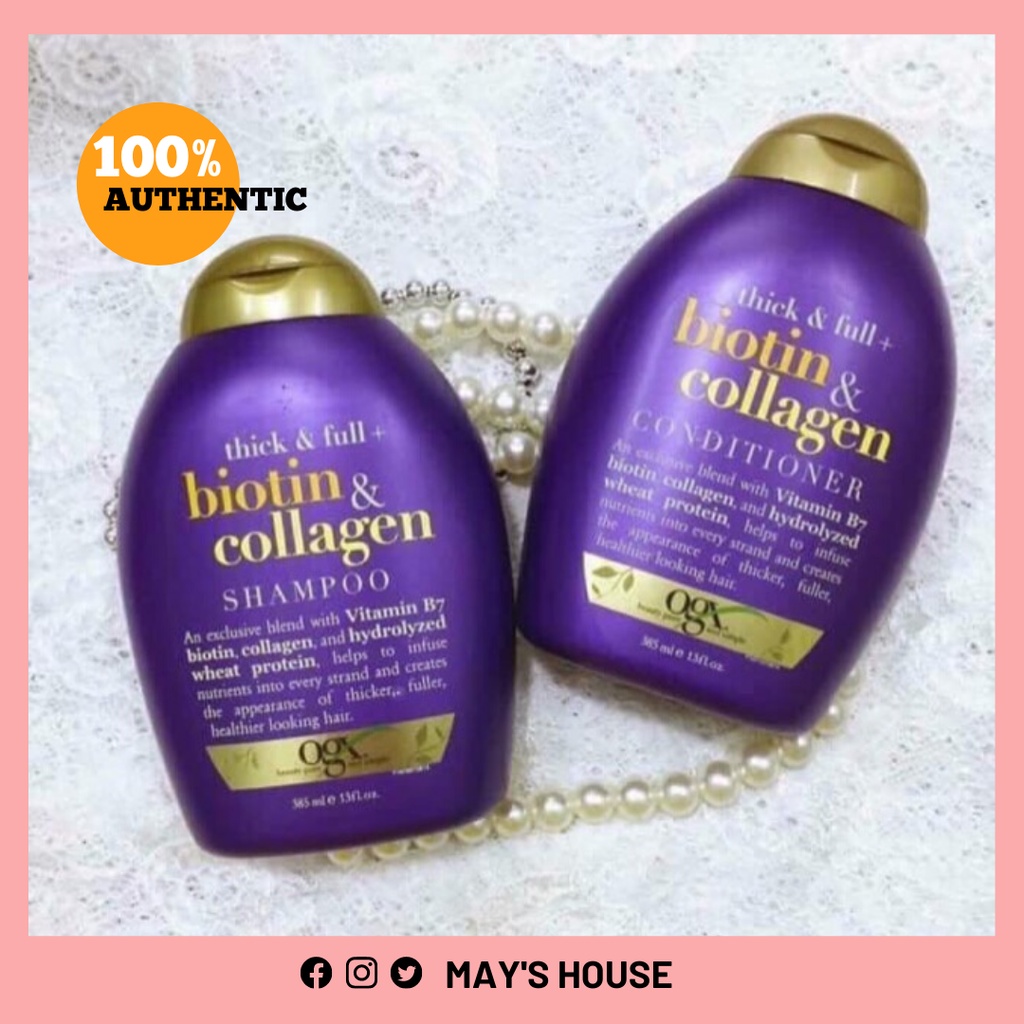 Cặp dầu gội xả Biotin Collagen chống rụng tóc, làm mềm và kích mọc tóc (Biotin tím)