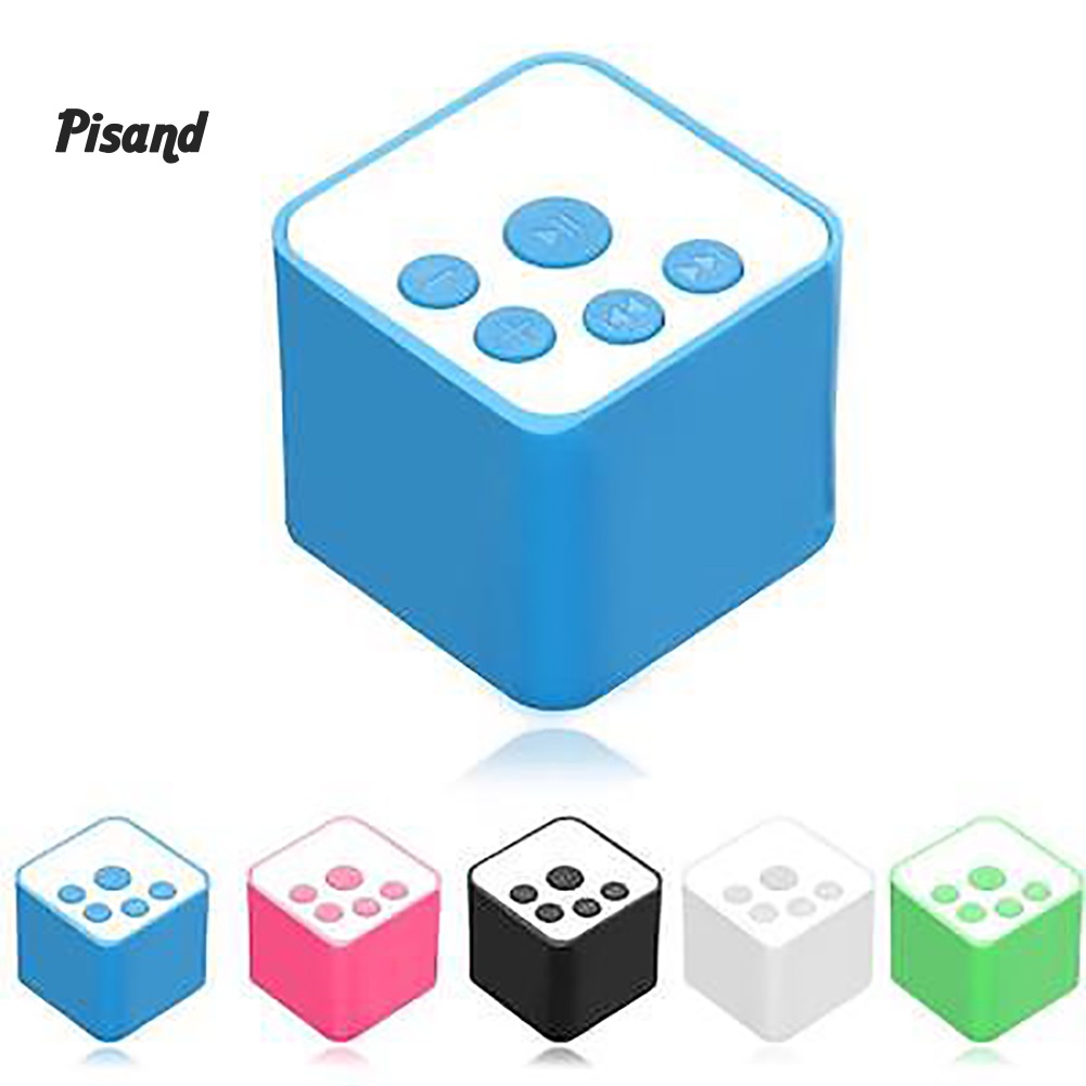 pu Portable Cubic Outdoor Stereo Mini Speaker TF Card FM Radio Music MP3 Player