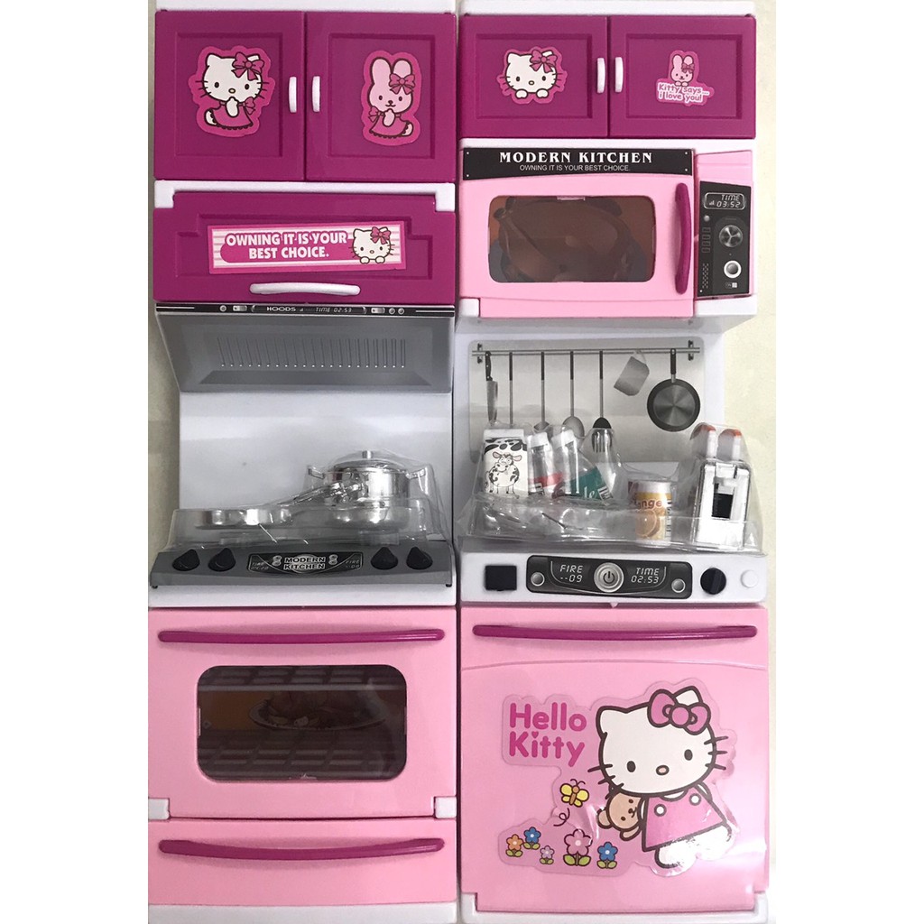 Hộp đồ chơi nhà bếp Pin [Free ship][Có Clip] Hello Kitty 2 ngăn