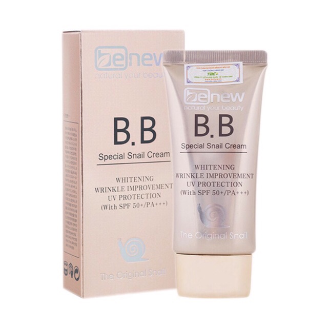 Kem Nền BB Benew Special B.B Snail Cream Chính Hãng