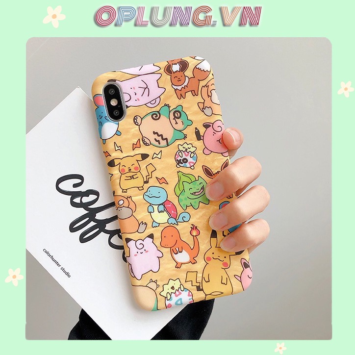 Ốp lưng máy điện thoại cho iphone hình Pokemon vui nhộn cho iphon ip 6 6s 7 8 plus x xs max xr 11 pro max (a121)