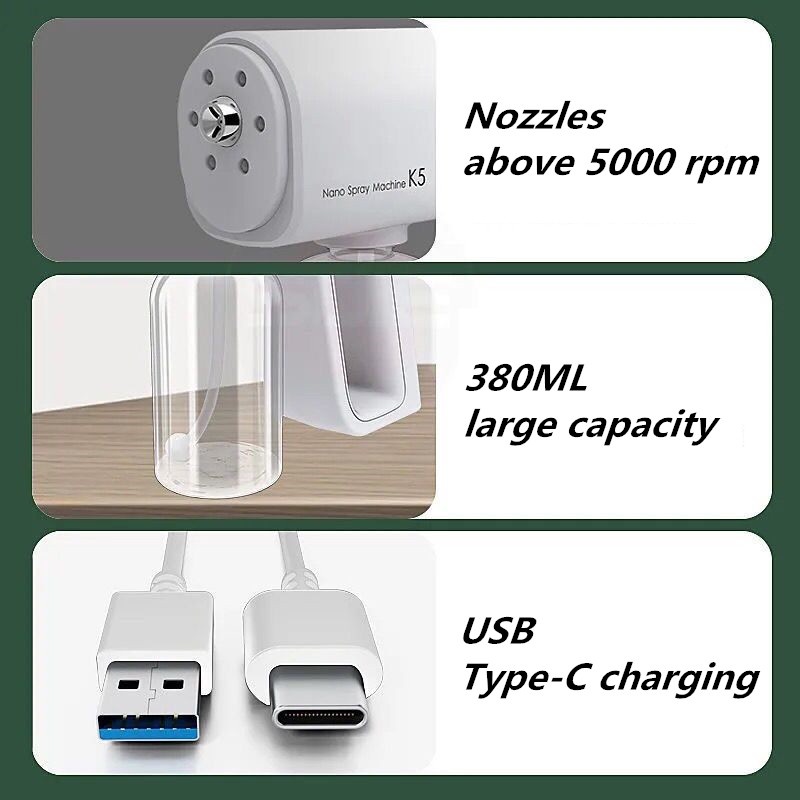 Máy Phun Sương Nano Cầm Tay 380ML