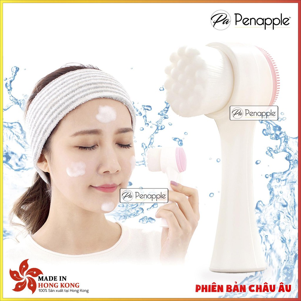 Cọ Rửa Mặt Massage 2 Đầu 3D Gai Silicon Mềm Mại Làm Sạch Sâu Da Mặt | BigBuy360 - bigbuy360.vn