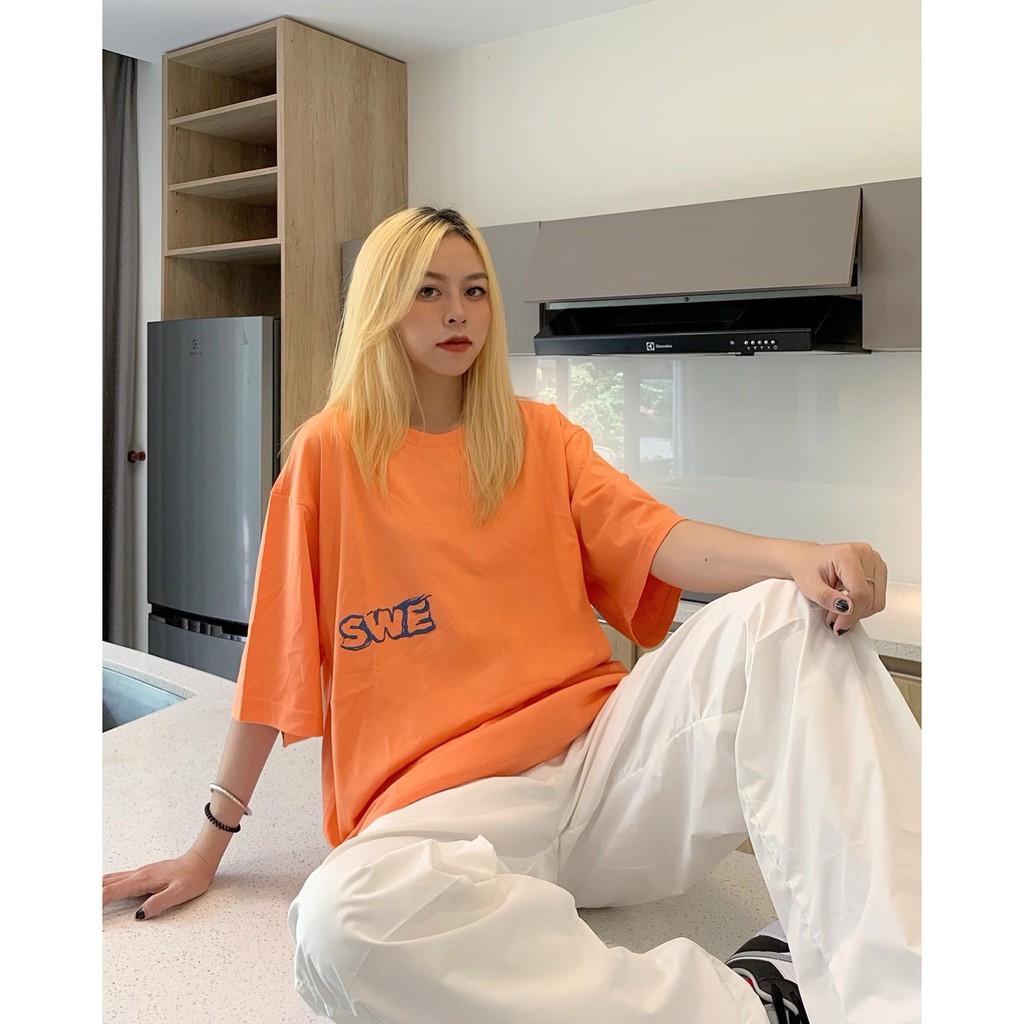 Áo thun tay lỡ from rộng oversize local brand swe chính hãng full tag phông unisex