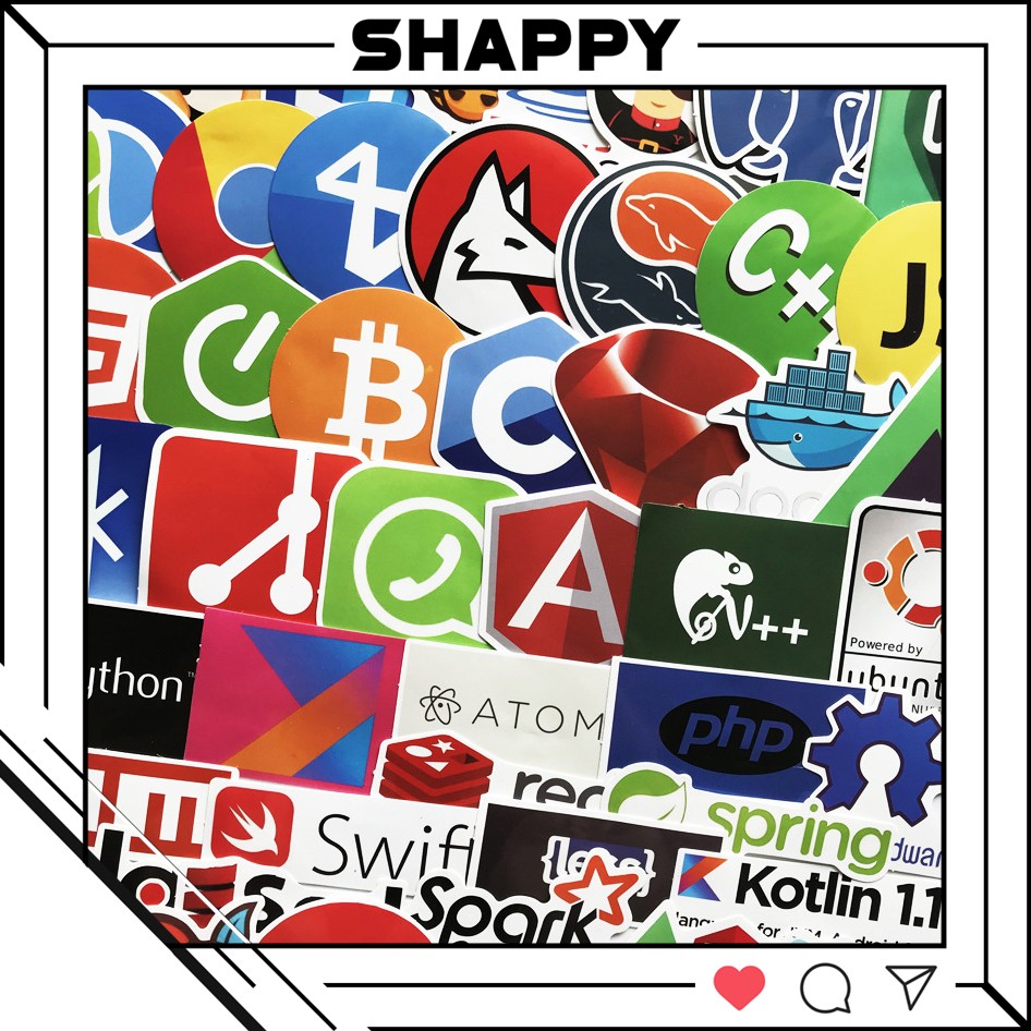 Sticker Dán Java Internet PVC Chống Thấm Nước | Dán Laptop - Dán Nón Bảo Hiểm - Dán Xe - Dán Vali [Shappy Shop]