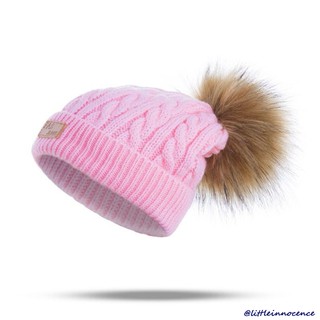 Enc-new Tập Đi Mùa Đông Ấm Áp Trẻ Em Bé Gái & Bé Trai Trẻ Sơ Sinh Móc Mũ Đan Beanie