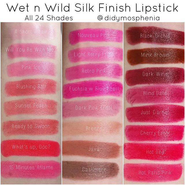 SON MÔI WET N WILD SILK FINISH