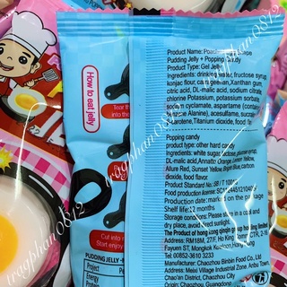 Combo thạch nổ Jelly hình chảo chiên trứng ốp la, pudding thạch chảo trứng chiên (gói 26g)