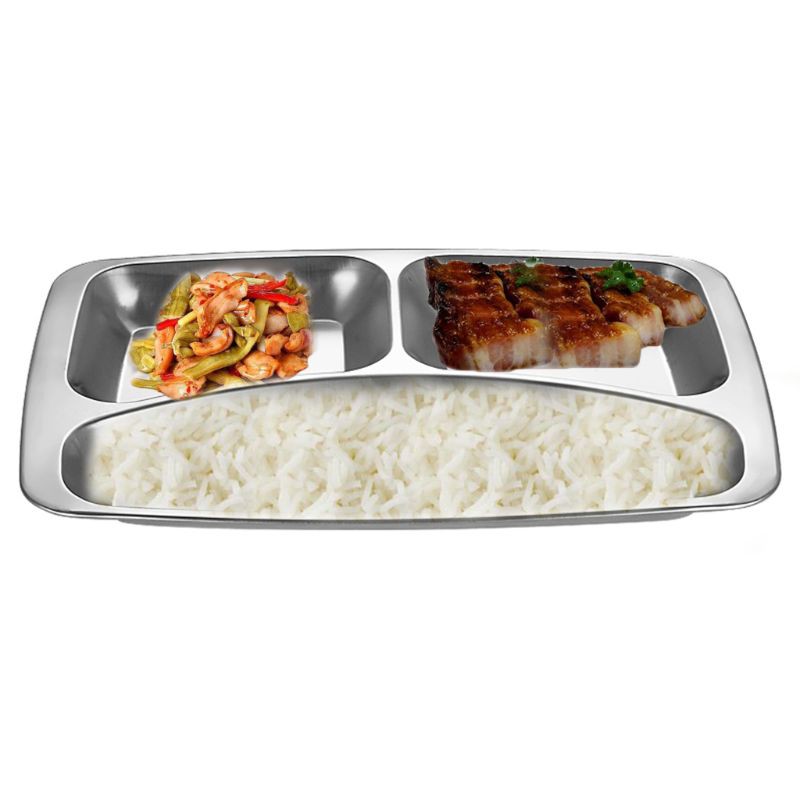 Khay đựng thức ăn 3/4/5 bằng thép không gỉ