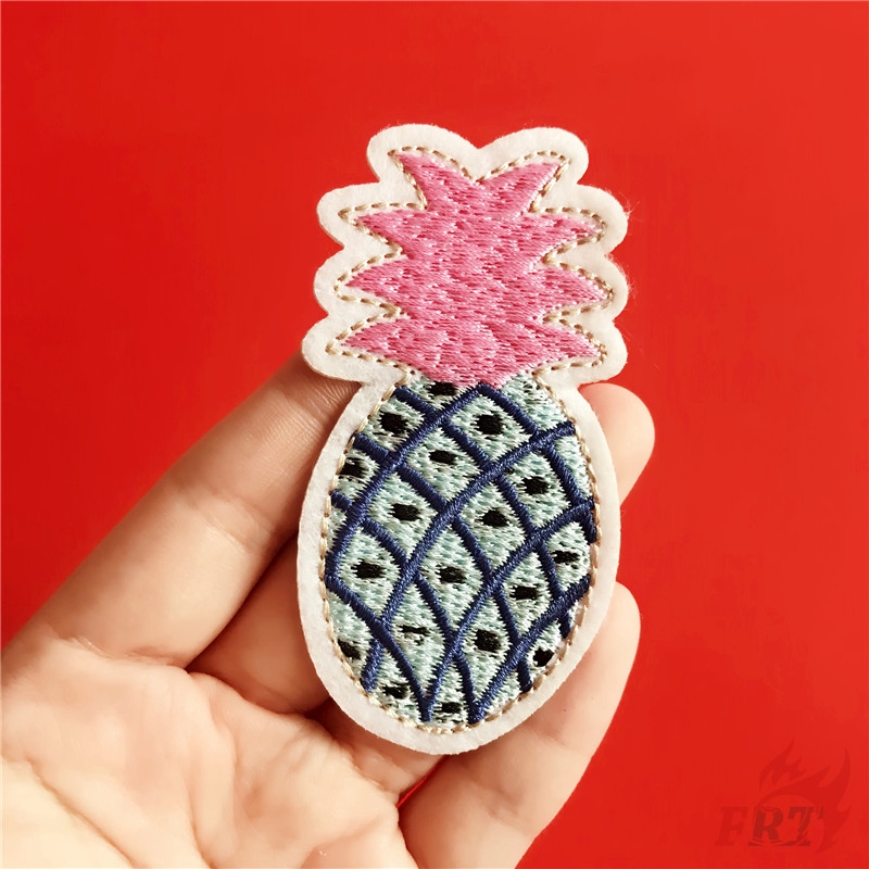 1 Miếng Dán Ủi Quần Áo Hình Quả Dứa / Lông Vũ / Cây Xương Rồng