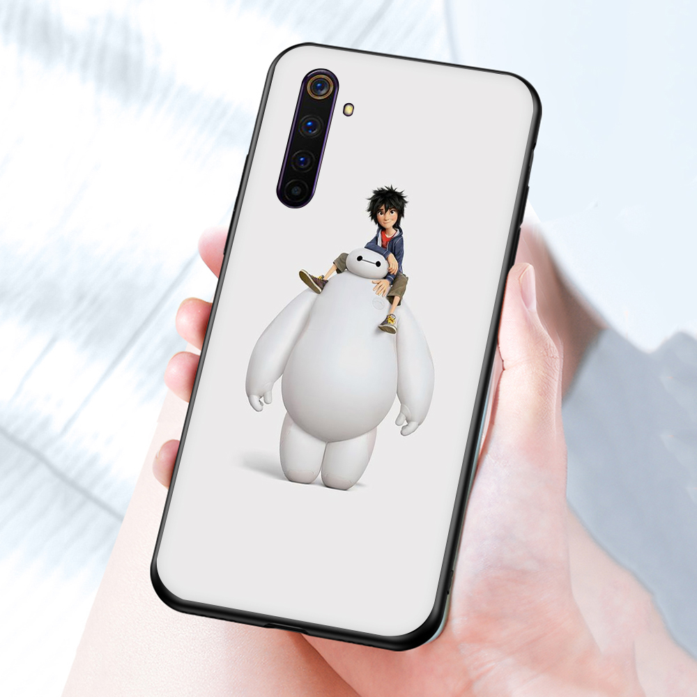 Ốp Điện Thoại Tpu Mềm Chống Rơi Màu Đen Cho Realme 2 3 A5 X Lite 3 Pro 5 5i 5s Big Hero 6