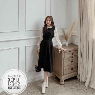 Bigsize  ĐẦM TIỂU THƯ XẾP LI D362