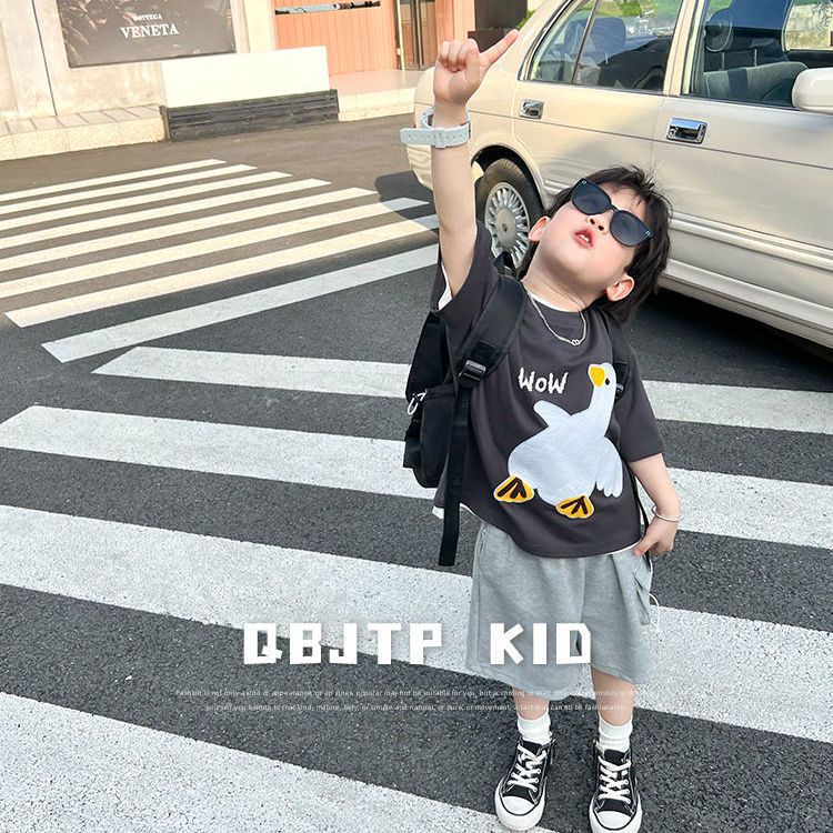 Bộ Đồ Thể Thao Áo Thun Tay Ngắn Phong Cách Thời Trang Hàn Quốc Nhật Bản Mới 2022 Dành Cho Bé Trai