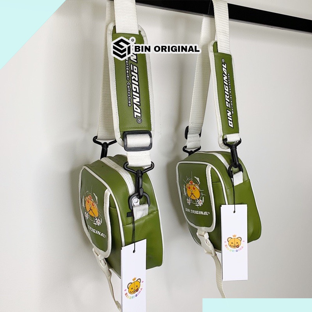 Túi Đeo Chéo Nam Nữ Mini Cao Cấp BIN ORIGINAL Chất Liệu Simili Da Cao Cấp Nhập Khẩu Bền Bỉ Chống Thấm Nước
