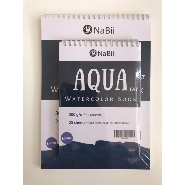 Mua 1 tặng 1] Giấy NaBii Aqua Fat 300gsm - Giấy Vẽ Màu Nước - Quà đọc mô tả