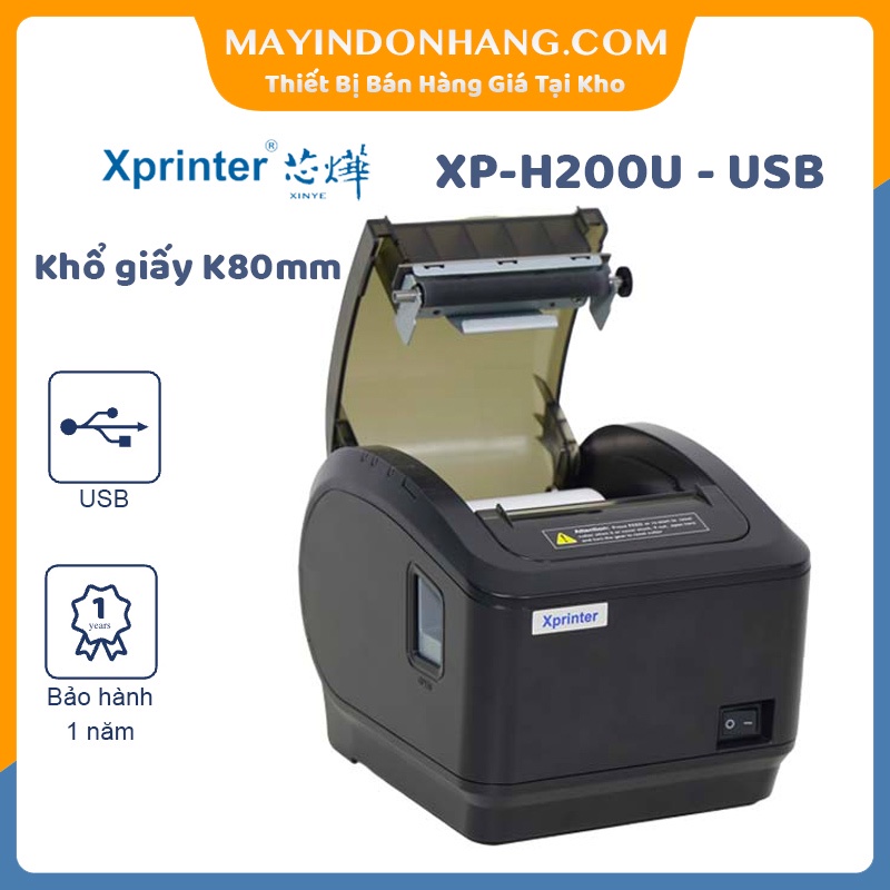  Máy in bill khổ K80mm Xprinter H200U - Xprinter K200L USB giá siêu rẻ