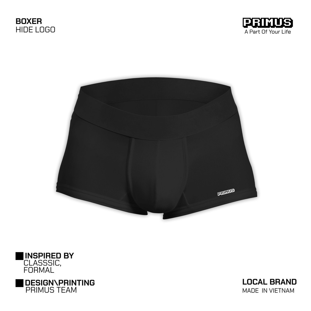 Hộp 3 quần lót nam boxer (Sip đùi) Primus no logo