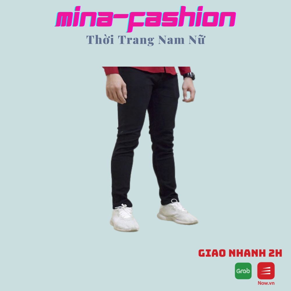 Ảnh Quần Jean HOT Năm 2019 Cho Nam Nữ 12 QJ Đen Trơn