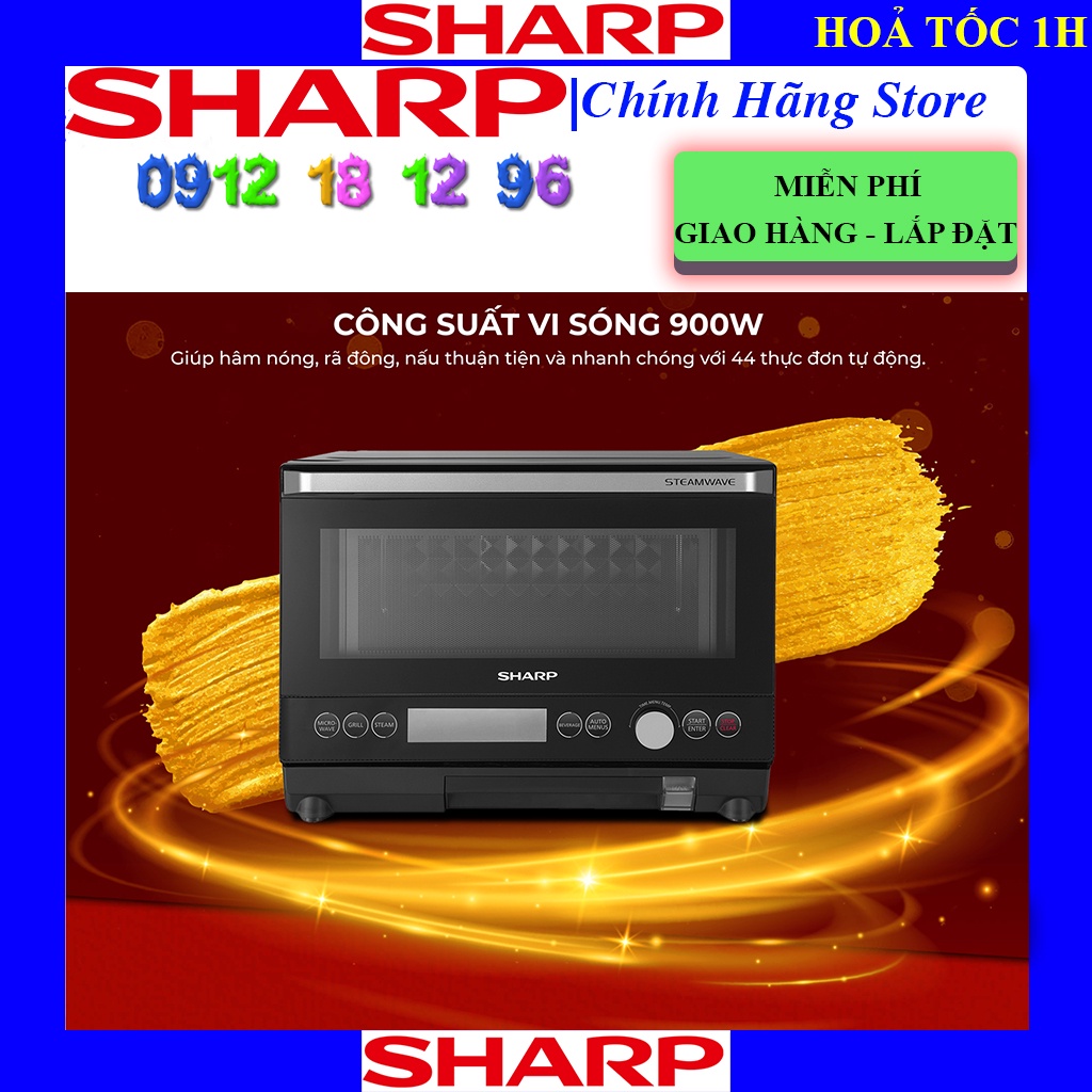 [SHARP AX-1250VN] - Lò vi sóng hơi nước Sharp AX-1250VN-B 25 Lít, Bảo hành chính hãng 12 tháng.