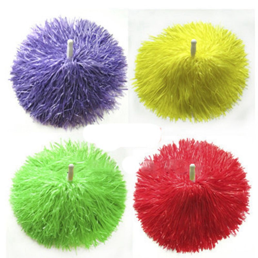 CHINK 1pair Concert Cheerleader pompoms Dress Costume Dance Party Decorator Cheerleading Cheering Ball Fancy Competition Flower 2 styles Double hole handle Club Sport Supplies/Multicolor