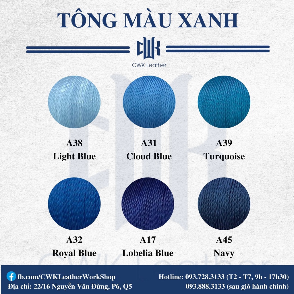 Chỉ sáp 0.45mm và 0.55mm may đồ da handmade thắt vòng tay macrame Artisan Soul (tông vàng cam-đỏ hồng)