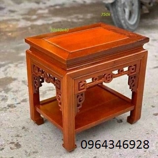 Đôn chữ nhật gỗ cẩm vàng. kích thước cao 40 cm dài 40 cm rộng 30 cm