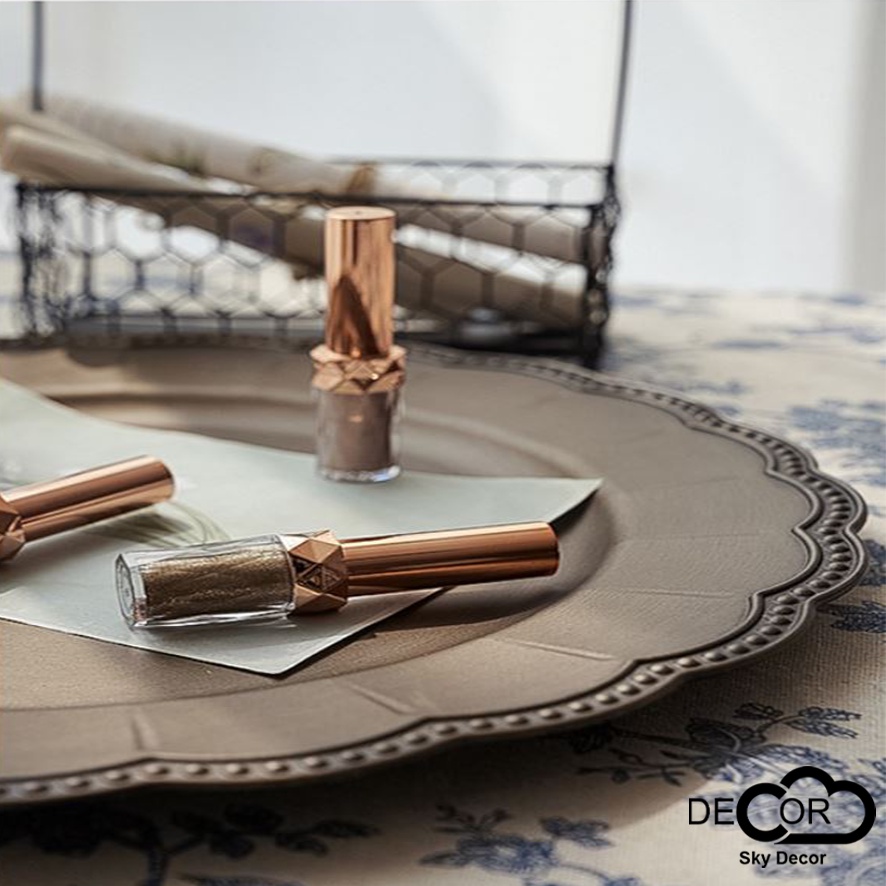 Khay Vintage tròn - Phụ kiện trang trí nhà cửa/cửa hàng - Đạo cụ chụp ảnh - SkyDecor