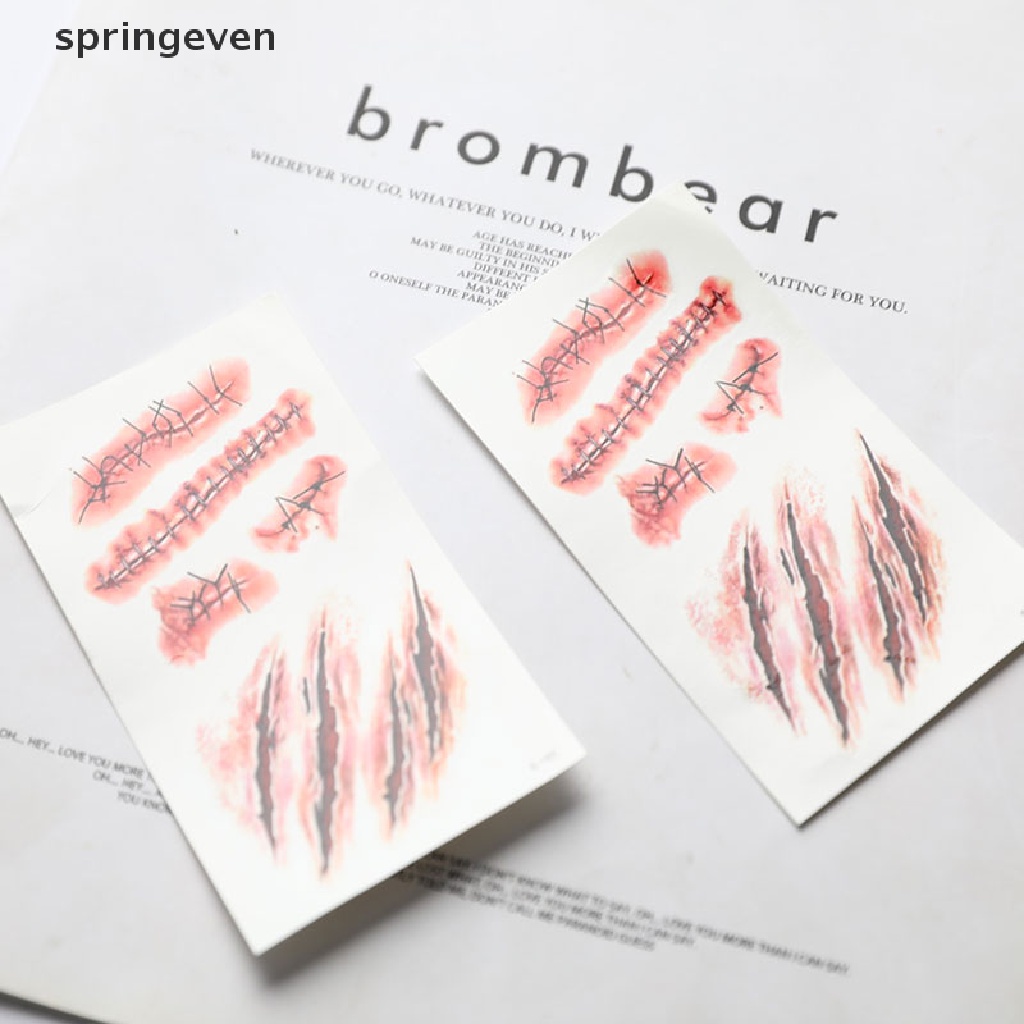 Hình Xăm Dán Tạm Thời Chống Nước Phát Quang Phong Cách Halloween